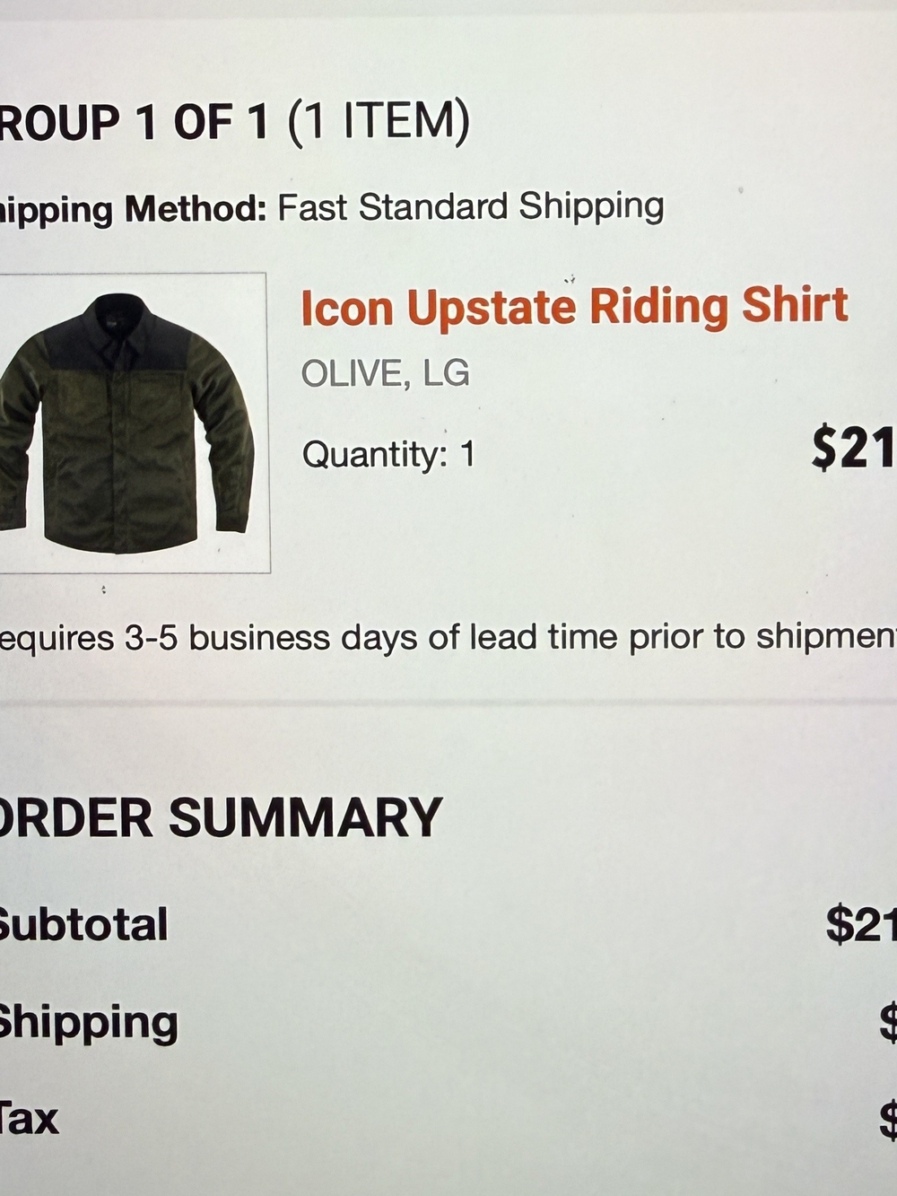 Icon Upstate Riding Shirt Jacket - Olive (Men)